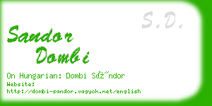 sandor dombi business card